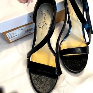 Jessica Simpson Black Shimmer Stiletto